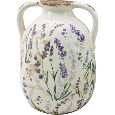 Vaso Decorativo in Ceramica Lavanda per la Casa, Elegante Vaso per Fiori e Decorazione d'Interni