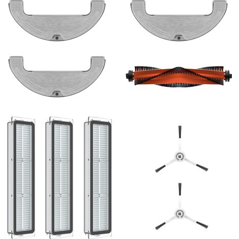 Dreame Kit accessori per D10 Plus, 1x Spazzola principale, 2x Spazzole laterali, 3x Filtro antipolvere, 3x Panno lavabile per l'aspirapolvere Robot D10 Plus, Accessori originali Dreame (1/5)
