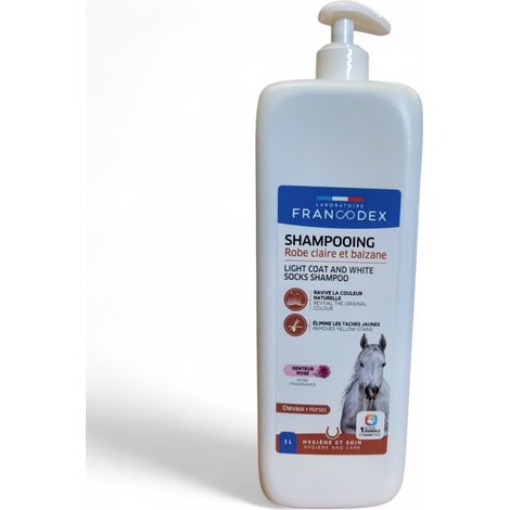 Shampooing Robe Claire et Balzane pour chevaux - Bidon de 1 Litre - Francodex - Francodex (1/3)