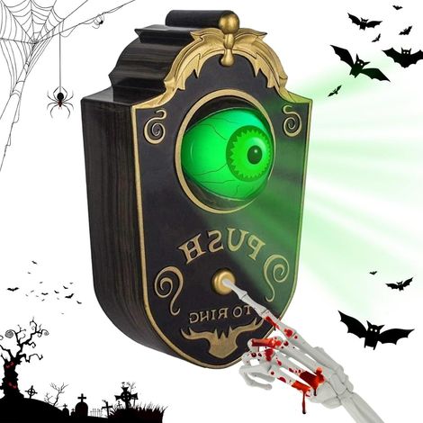 Halloween porte cloche avec Spooky Sounds Eyeball extérieur décoration Eyeball Haunted pour une fête réussie (1/5)