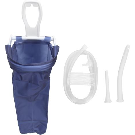 Sac de lavement pliable réutilisable pour hommes et femmes, kit de nettoyage du côlon avec tuyau et embouts (1/5)