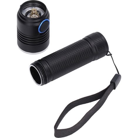 2000 Lumen LED-Taschenlampe, Teleskopzoom, Gehäuse aus Aluminiumlegierung, Schutzfunktion, Schwarz, Leistungsstarke Taschenlampe (1/5)