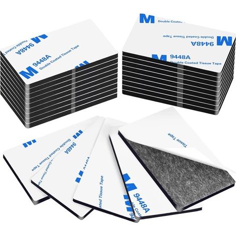 100 Stück 3 mm doppelseitige Klebepads starkes doppelseitiges Klebeband für Wände schwarze selbstklebende rechteckige Schaumstoffpads zum für und (1/5)