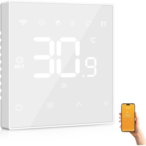 Thermostat intelligent pour l'eau, chauffage au sol et chaudière à gaz, Smart Tuya WiFi, thermostat intelligent numérique, contrôle vocal, compatible avec l'application Alexa/Google Home/Smart Life (1/5)