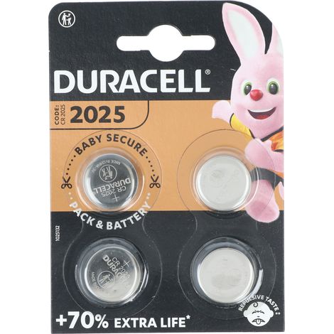 Duracell Knopfzelle CR2025 3 V 4 St. 165 mAh Lithium Elektro 2025