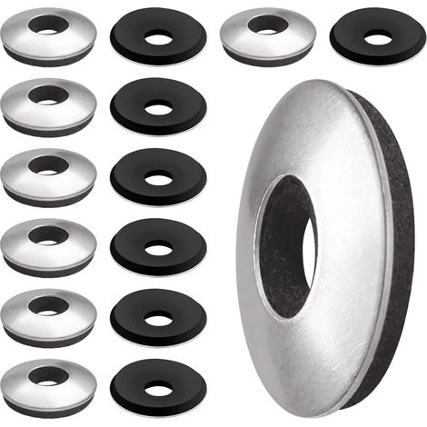 Rondelles d'étanchéité EPDM en Acier Inoxydable M6.3 x 16 mm, 15 Pièces Rondelle Neoprene, Rondelles Metal avec Joint Caoutchouc, Rondelle pour Tole Ondulée pour vis Autotaraudeuses (1/5)