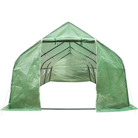 Serre de Jardin Tunnel en Bàche Souple 600 x 300 x 205 cm. Fabriquée en polyéthylène (1/5)