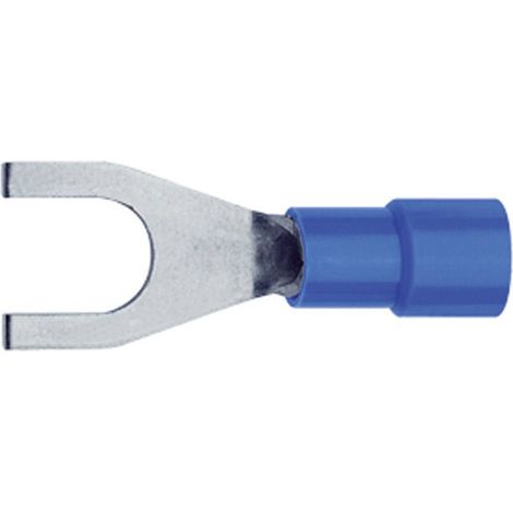 Klauke 630C4 Cosse à fourche 1.50 mm² 2.50 mm² Ø du trou=4.3 mm partiellement isolé bleu 1 pc(s) D24195