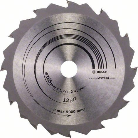 Lama circolare PRO Wood, 165 x 1,7 x 20 mm, T12