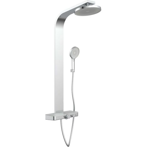 Colonne de douche avec tablette - thermostatique - chromé - Samoa Rain - SCHÜTTE (1/2)