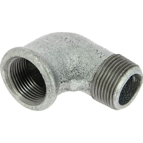 Coude 90° fonte galva Mâle Femelle 3/4
