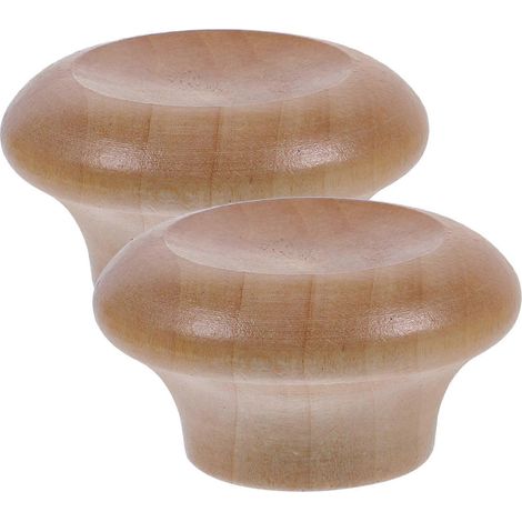 Lot de 2 poignées de couvercle de rechange en bois pour couvercles de casseroles. Accessoires pour couvercles de casseroles.-4.80X4.80X2.50CM-Khaki (1/4)