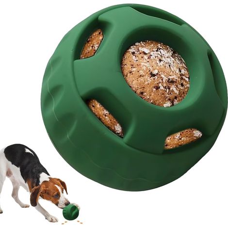 Balle à pour Chien Distributeurs Canins Silicone Interactif Distributeur Lent Anti-Mastication pour Enrichissement Mental Grandes et Moyennes Races Senior Recherche (1/5)