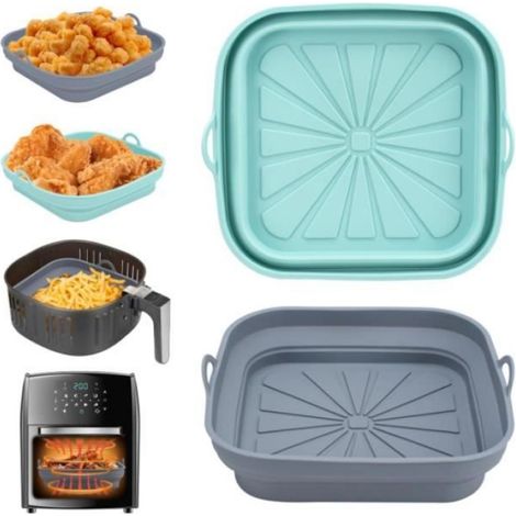 Moule Silicone - Pour Friteuse À Air - Pliable - Résistant Jusqu'à 230 °C - 2 Pièces (1/5)