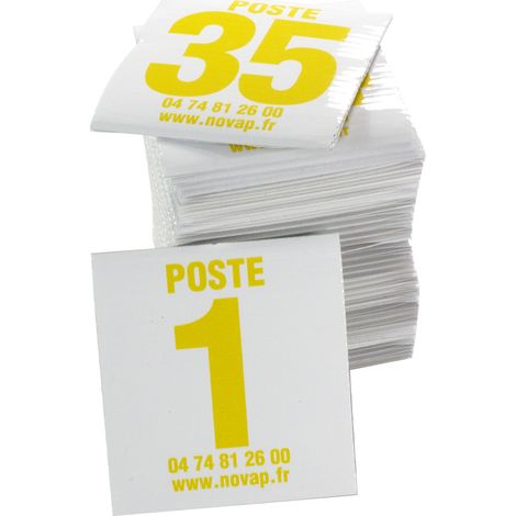 Lot de 35 plaques postes de chasse - jaune - 4630069 (1/3)
