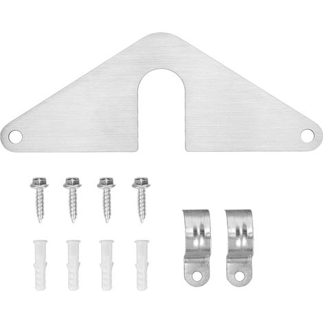 Plaque de montage triangulaire en aluminium pour robinet d'arrosage, compatible intérieur et extérieur, robinets neufs et anciens (1/5)