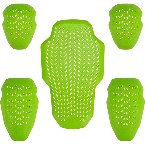 CE Level 2 Lot de 5 protections dorsales, respirantes et légères, haute absorption des chocs, pour vestes de moto, motocross, VTT (1/5)