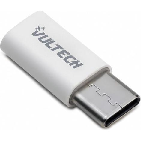Vultech ADP-01P cambiador de género para cable USB Type-C MicroUSB Blanco