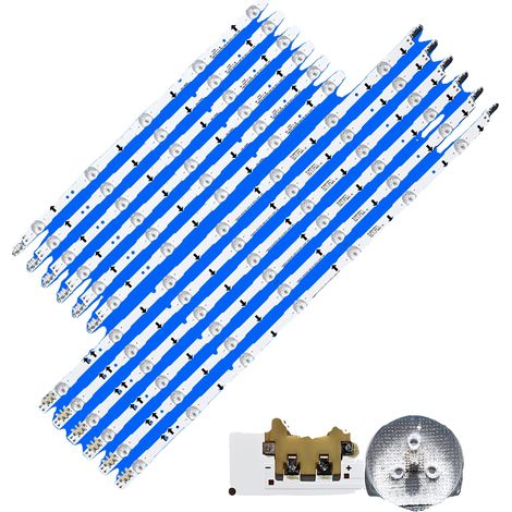 Tira de LED, Longitud: 1026 mm, Voltaje: 3V, Número de LED: 13, Contenido del paquete: 12 tiras, Material: PVC de alta calidad (1/5)