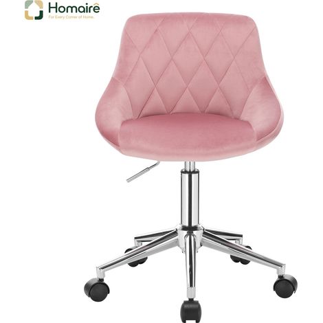 Rosafarbener Bürostuhl aus Metall 37,5 x 37,5 x 77 cm HOMAIRE (1/5)