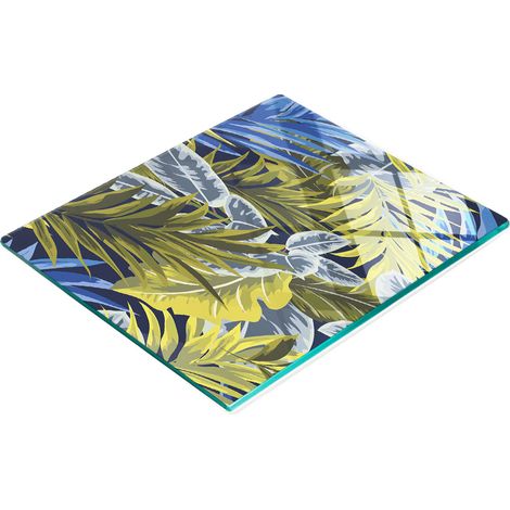 Tabla decorativa de vidrio con gráficos para servir aperitivos Palma 60x52 cm (1/5)