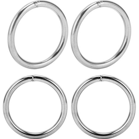10 Pièces Anneaux Ronds Soudés Inox 4x40mm pour Accastillage Nautique, Bricolage et Équipements Extérieurs (1/5)