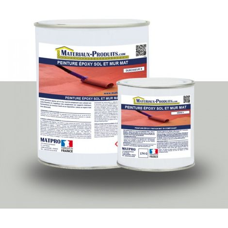 Peinture époxy sol et mur Mat - 1 Kg Gris clair - MATPRO (1/5)