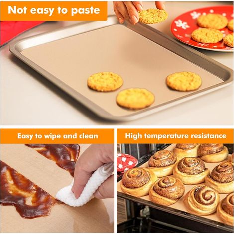 Tapis de cuisson en silicone - Rouleau : 30 x 244 cm - Anti-adhésif - Antidérapant - Coupe libre - Réutilisable - Revêtement antiadhésif - Pour la pâtisserie, le pétrissage de la pâte - Marron (1/2)