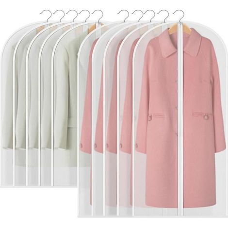 Housses de Vêtements avec Zip - FREOSEN - Lot de 10 - Anti Poussière Etanche Mite Humidité
