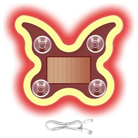 Lampe de fenêtre de voiture - Rechargeable à énergie solaire, forme néon - 6 modes d'éclairage triangulaire Idéale pour chambre, véhicule, fête, camion (1/5)
