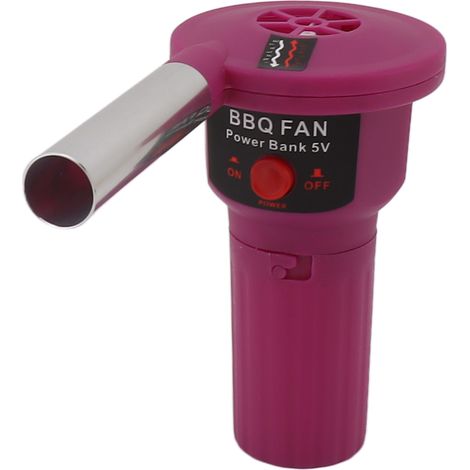 Ventilateur barbecue portable 5V, souffleur électrique manuel avec câble USB pour camping, randonnée, pique-nique et grillades en extérieur (1/5)