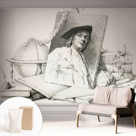Papier peint intissé mural pour salon chambre à coucher tendance et originale - Colle incluse gratuite Portrait artistique 312x219 cm (1/5)