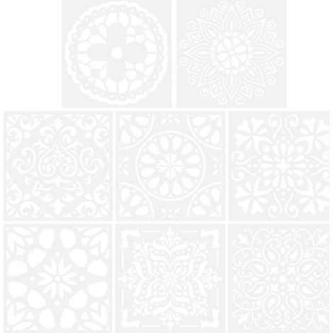 Pochoirs à fleurs (8 pièces) (1/3)