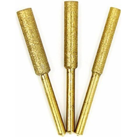 8-teiliges Set diamantbeschichtete, titanbeschichtete Kettensägen-Schärfbits, hochharte elektrische Kettensägenfeile – 4 mm (1/4)