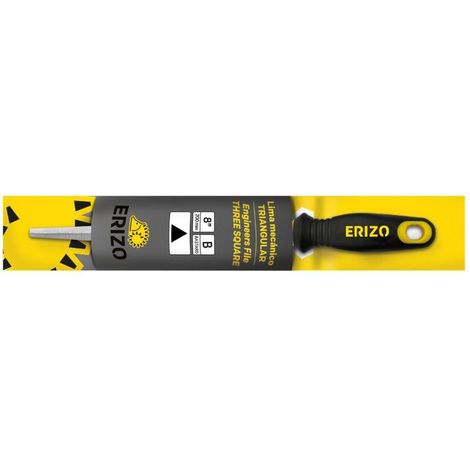 erizo-ldbtf8-lima de mecánico triangular fina de 8 con mango bimaterial y colgador