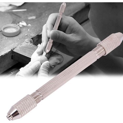 Mandrin à double extrémité en métal pour perceuse à main, outil de réparation de montres et de bijoux (1/5)