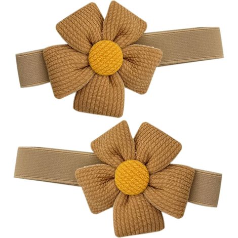 Set mit 2 elastischen Vorhanghaltern mit Blumenmuster für Schlafzimmer und elegante Bürodekoration