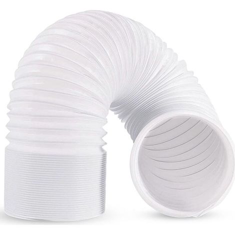 1 tuyau d'évacuation climatiseur mobile, rétractable 200 cm/37 cm, diamètre 15 cm, polypropylène, -20°C à 70°C, pour climatiseurs mobiles (1/5)