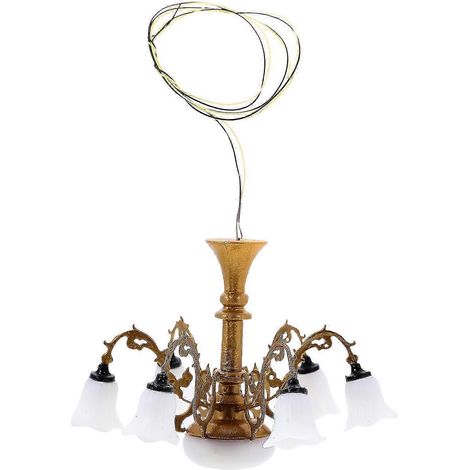 Miniaturlampe, Miniaturdekoration, Möbelstück, Ornament, Mini-Kronleuchter (1/4)