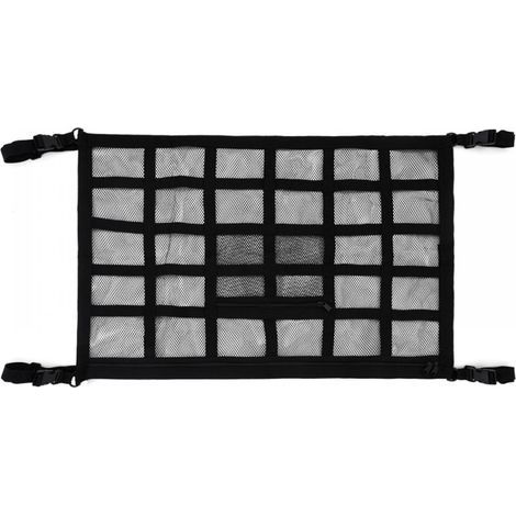 Filet de rangement pour toit de voiture, sac de rangement universel en filet,poche intérieure en filet élastique,noir (9065cm) (1/5)