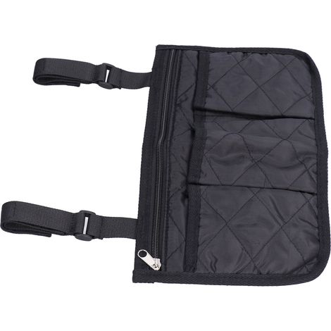 Sac de rangement latéral pour fauteuil roulant, grande capacité, pratique et esthétique, poche d'accoudoir pour scooters de mobilité et poussettes (1/5)
