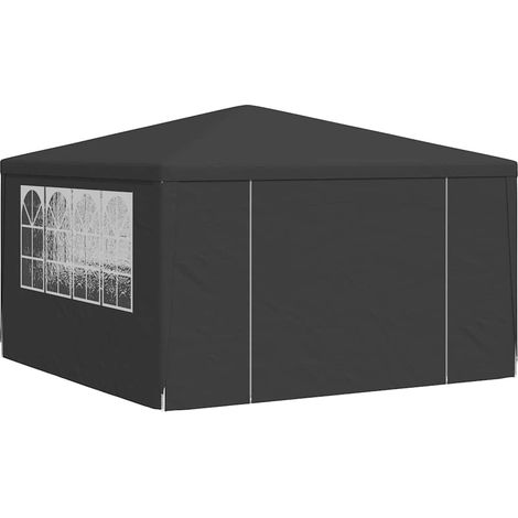 Tente de réception - Tonnelle de jardin - Barnum et parois latérales 4x4 m Anthracite 90 g/m² fr11136 - Maison La Vie (1/5)