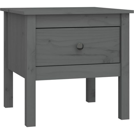 Maison Exclusive - Beistelltisch Grau 50x50x49 cm Massivholz Kief (1/5)