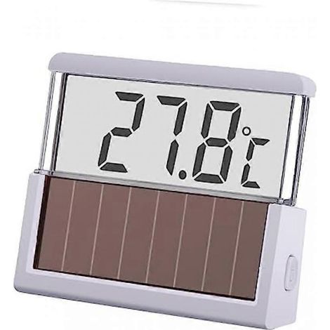 Thermomètre solaire numérique LED transparent pour aquariums - Blanc (1/5)