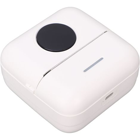 Mini imprimante autocollante portable et intelligente, sans encre, avec 10 rouleaux de papier pour reçus, photos, notes et mémos. Idéale pour les carnets de notes et les journaux intimes. (1/5)