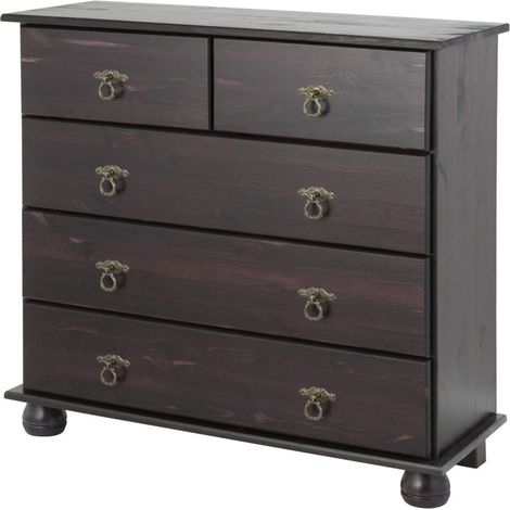 FincaCommode avec 3+2 tiroirs en pin marron (1/5)