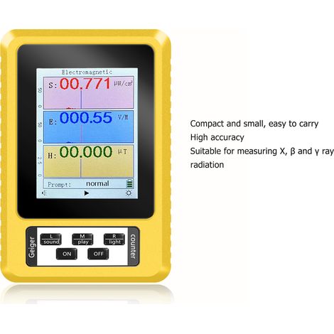 Détecteur de rayonnement nucléaire à compteur Geiger XR3, technologie de détection GM, dosimètre à rayons X β γ avec affichage, détecteur de rayonnement électromagnétique (1/5)