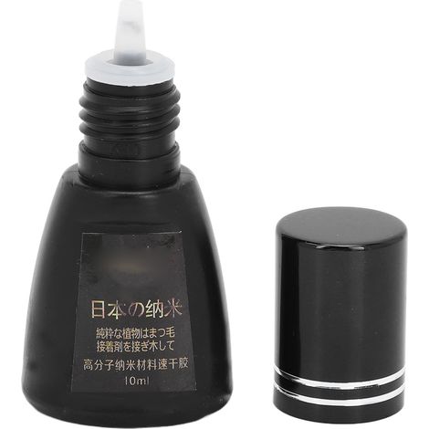 Colle pour extensions de cils 10ml, séchage rapide en 2 secondes, tenue 60 jours, adhérence puissante, colle à cils professionnelle durable, fixation forte pour pose de cils. (1/5)