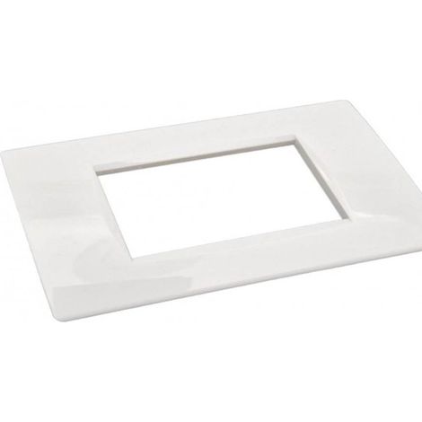 Placca 4 moduli bianca plastica per Bticino Living air compatibile  tipo lnc4804bn
