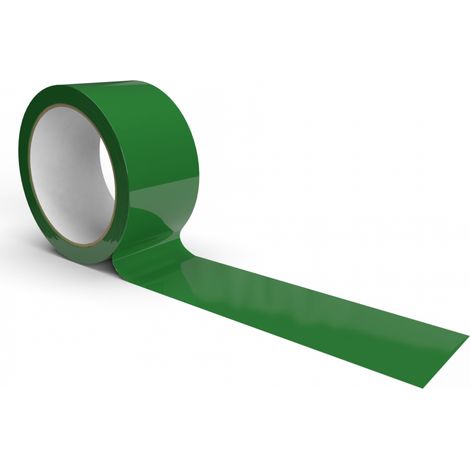IMBALLAGGI 2000 - Nastro Adesivo Pacchi Verde in Polipropilene, 1Pz 5cm x 66Mt x 76mm, Nastro Adesivo Colorato Resistente a Strappo Silenzioso, Nastro Imballaggio per Spedizioni, Scatoloni e Trasloco